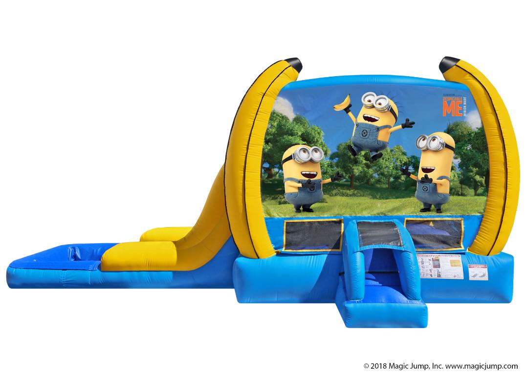Despicable Me Minion Bounce House Combo with a slide